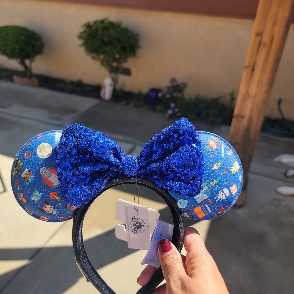 Disney Blue Sequin Bow Ears